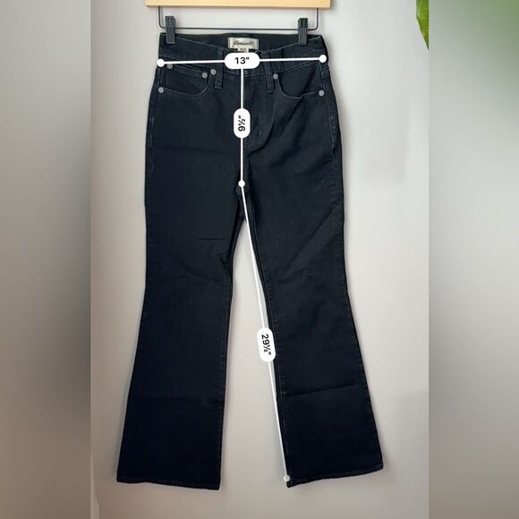 Madewell The Perfect Vintage Flare Jean in Sherborn Wash Black Denim - Picture 7 of 7
